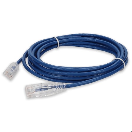 Add-On 6FT RJ-45 MALE TO RJ-45 MALE STRAIGHT BOOTED, SNAGLESS BLUE CAT6A SLIM ADD-6FSLCAT6A-BE